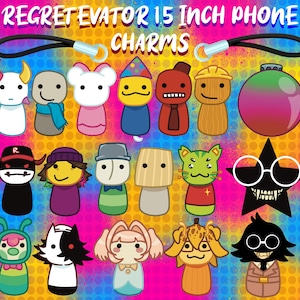 MADE TO ORDER 1.5 inch cell phone charm from regretevator on Roblox with black strap