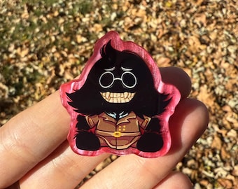 1.5 inch Bive regretevator Roblox pearl acrylic pin