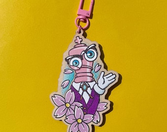 The Amazing Digital Circus Kinger Wooden Keychain, Teacher Anime