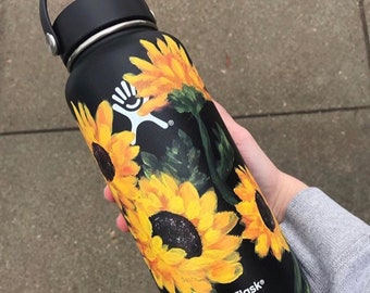 yellow painted hydro flask