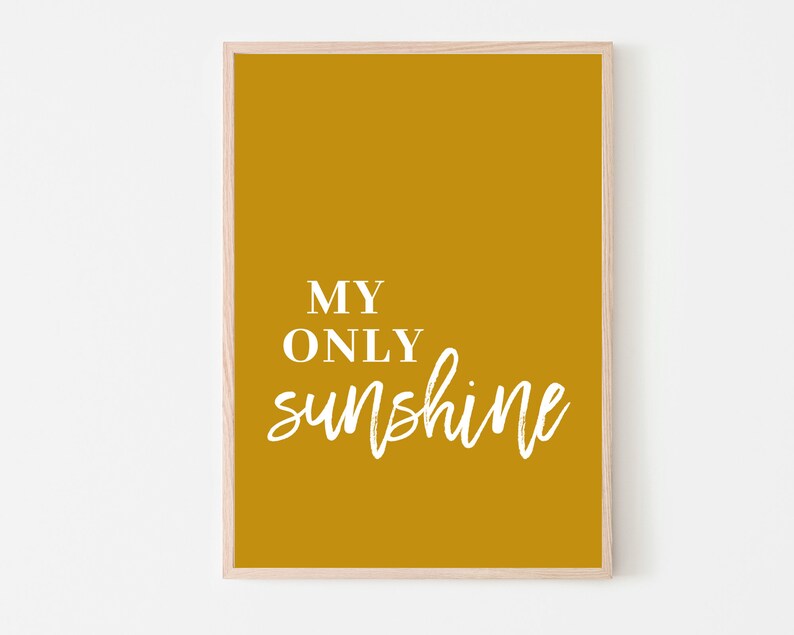My Only Sunshine Poster You Are My Sunshine Nursery Rhyme | Etsy