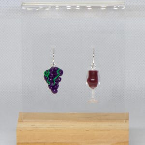 Grapes & Wine Earrings