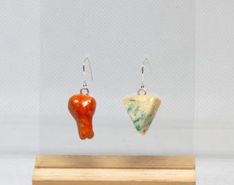 Pendientes de alitas de búfalo y queso azul