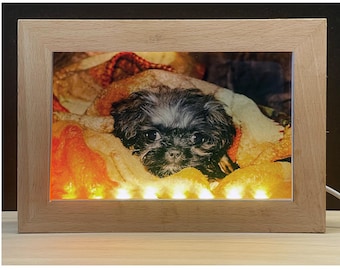Light/Night Light For Any Room - Lighted Picture Frame Sheds A Warm Glow on Any Room