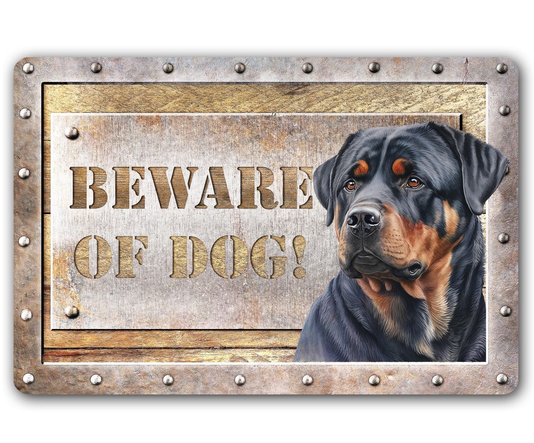 Aluminum Sign - 3 Sizes to Choose From - Steel and Wood Look - Beware ...