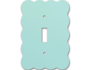 Tasteful, Decorative, Glossy Acrylic Light Switch and Electrical Outlet Covers - Wavy Design