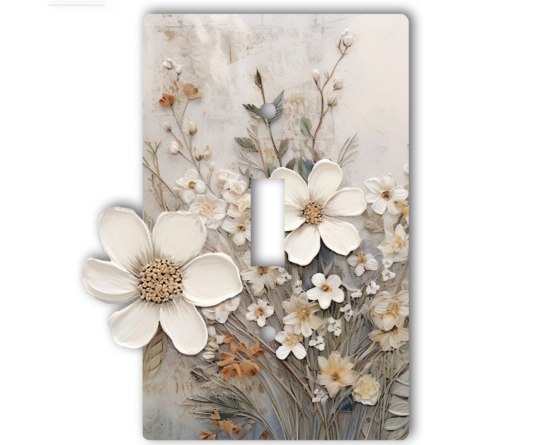 Tasteful, Decorative Acrylic or Hardboard Light Switch and Electrical