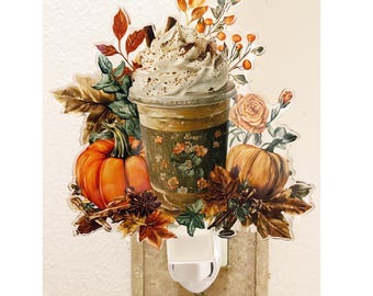 Nightlight With On/Off Switch For Any Room. Pumpkin Latte Night light That Sheds A Warm Glow on Any Room-Printed Flat - NOT 3D