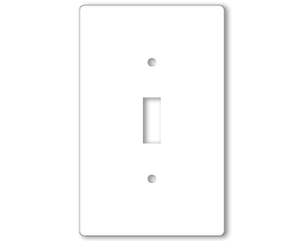 Tasteful, Decorative Glossy Or Matte Acrylic  Light Switch and Electrical Outlet Covers - White