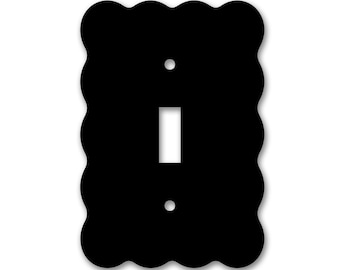 Tasteful, Decorative, Glossy Acrylic Light Switch and Electrical Outlet Covers - Wavy Design - Two Colors To Choose From