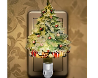 Winter Plug In Nightlight With On/Off Switch For Any Room. Christmas Tree Night light That Sheds A Warm Glow on Any Room