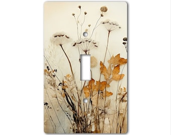 Tasteful, Decorative, Glossy Acrylic Light Switch and Electrical Outlet Covers - Wildflowers 1