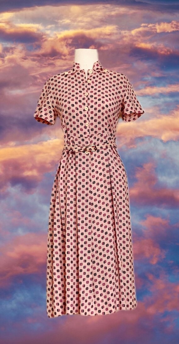 Vintage mandarin collar shirt dress