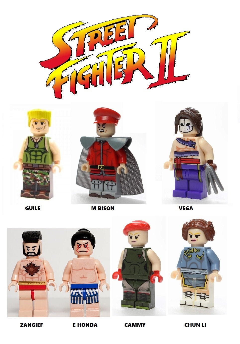 STREET FIGHTER 2 7 Figure Set LEGO© set di minifigure Etsy