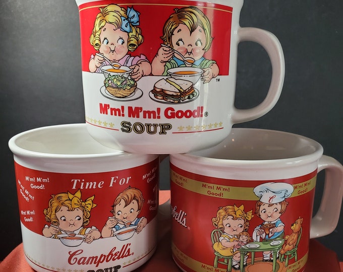 Set of 3 Vintage Campbell Soup Bowls Etsy