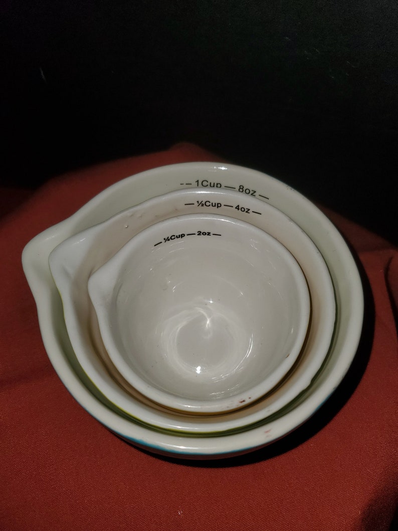 Set of 3 Stackable Measuring Bowls. Etsy