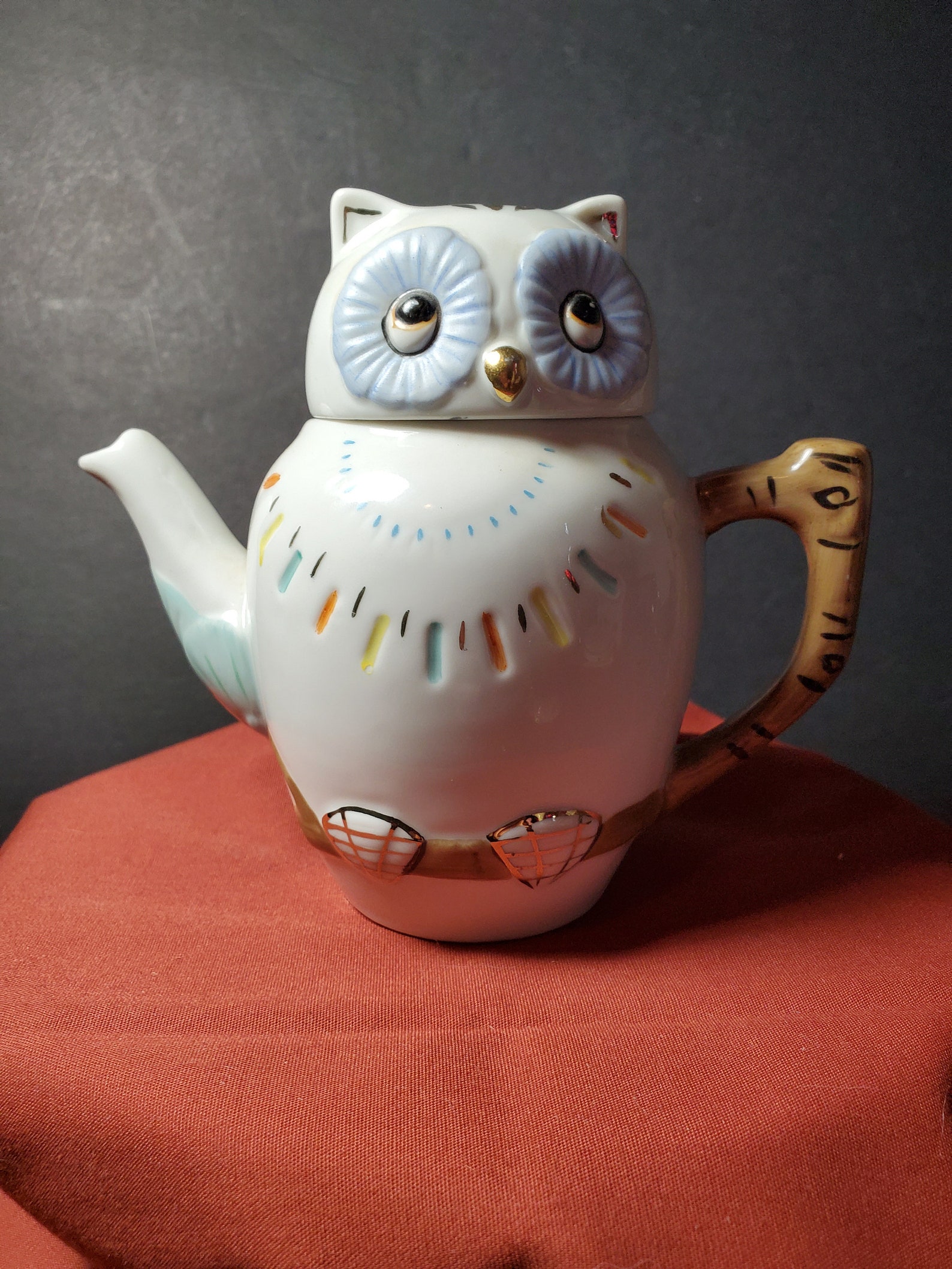 Vintage Decorative Owl Tea Pot Etsy