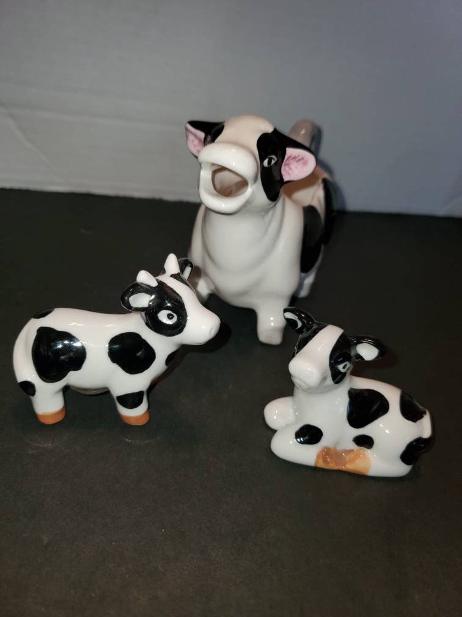 Cow Creamer Salt and Pepper Set Etsy