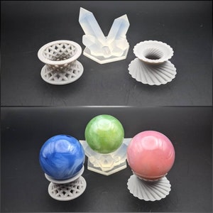 Resin Marble Stands for Marble Display (1, 3, and 5 packs)