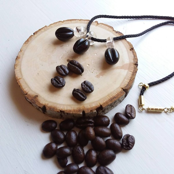 Coffee Bean Necklace Etsy
