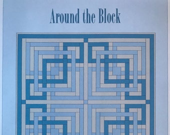 Around the Block, instant downloadable PDF, pieced quilt pattern
