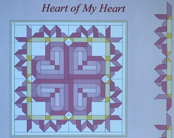 Heart of My Heart, baby quilt, instant PDF download, pieced quilt pattern