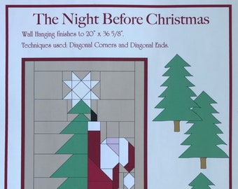 The Night Before Christmas, instant PDF download, pieced quilt pattern