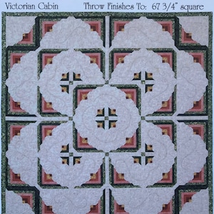 Victorian Cabin, instant PDF download, pieced quilt pattern