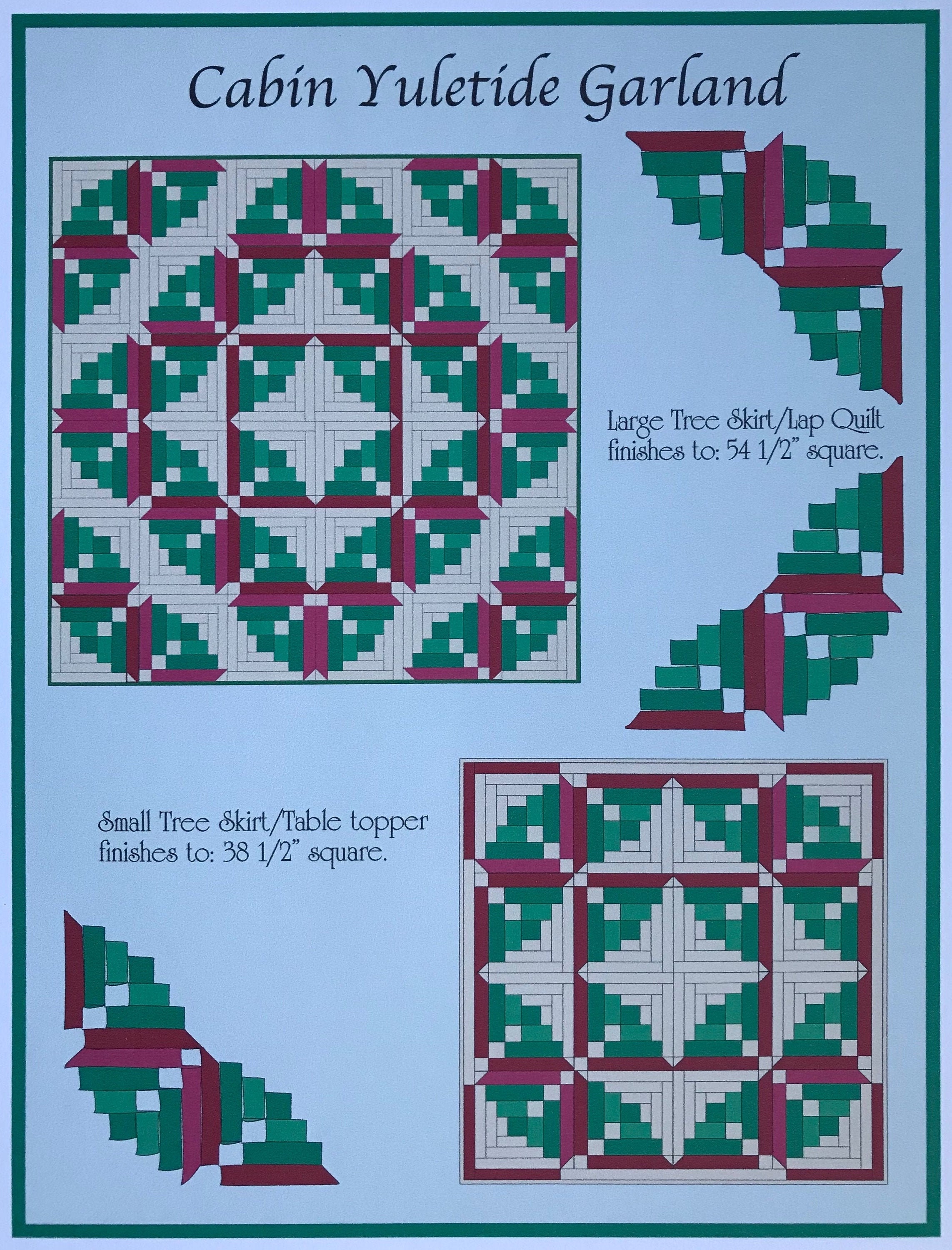 Cabin Yuletide Garland Lap Quilt Table Topper Tree Skirts Etsy