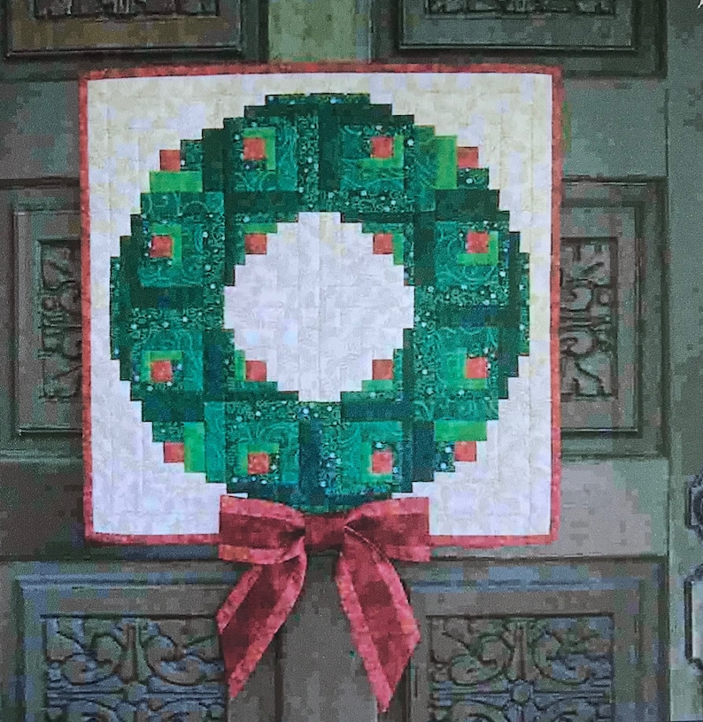 Instant Pdf Download Pieced Quilt Pattern Log Cabin Christmas Welcome Craft Supplies Tools Kits How To Kientructhanhdat Com