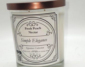 Fresh Peach Nectar Scented Candle