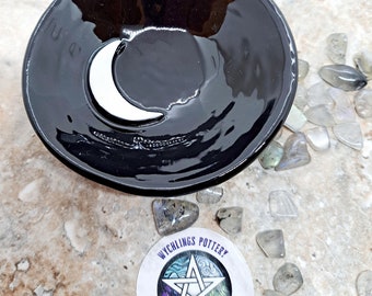 Halbmond Schale. Ideal für Kristalle, Zauber, Altäre, Schmuckaufbewahrung oder Schmuckstücke.
