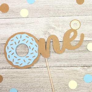 Donut &quot;One&quot; Cake Topper, Donut 1st Birthday, Smash Cake, Donut Party, Donut Smash Cake