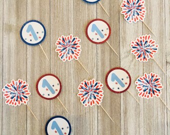 Topper per cupcake del 4 luglio