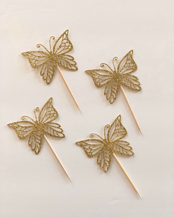 Butterfly Cupcake Toppers, Butterfly Party, Butterfly Decorations, Butterflies 12pc, Butterfly Birthday