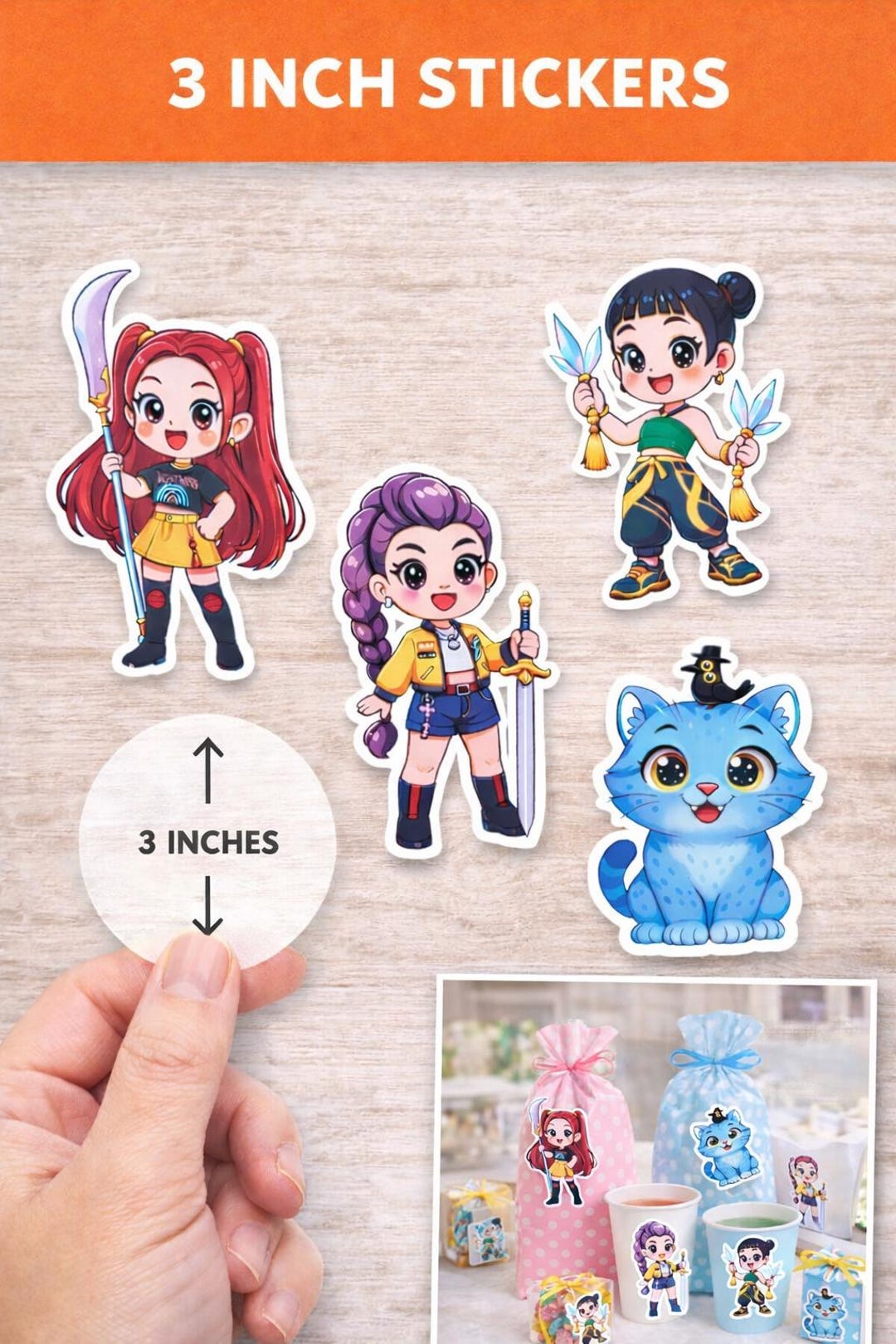 K-pop, Girl Band Stickers, 3 Inch Stickers, Party Favor Stickers, Kids ...