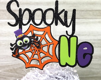 Decorazione per torta Spooky One, decorazione per il primo compleanno di Halloween, decorazione per torta di Halloween, compleanno di Halloween, 1° compleanno