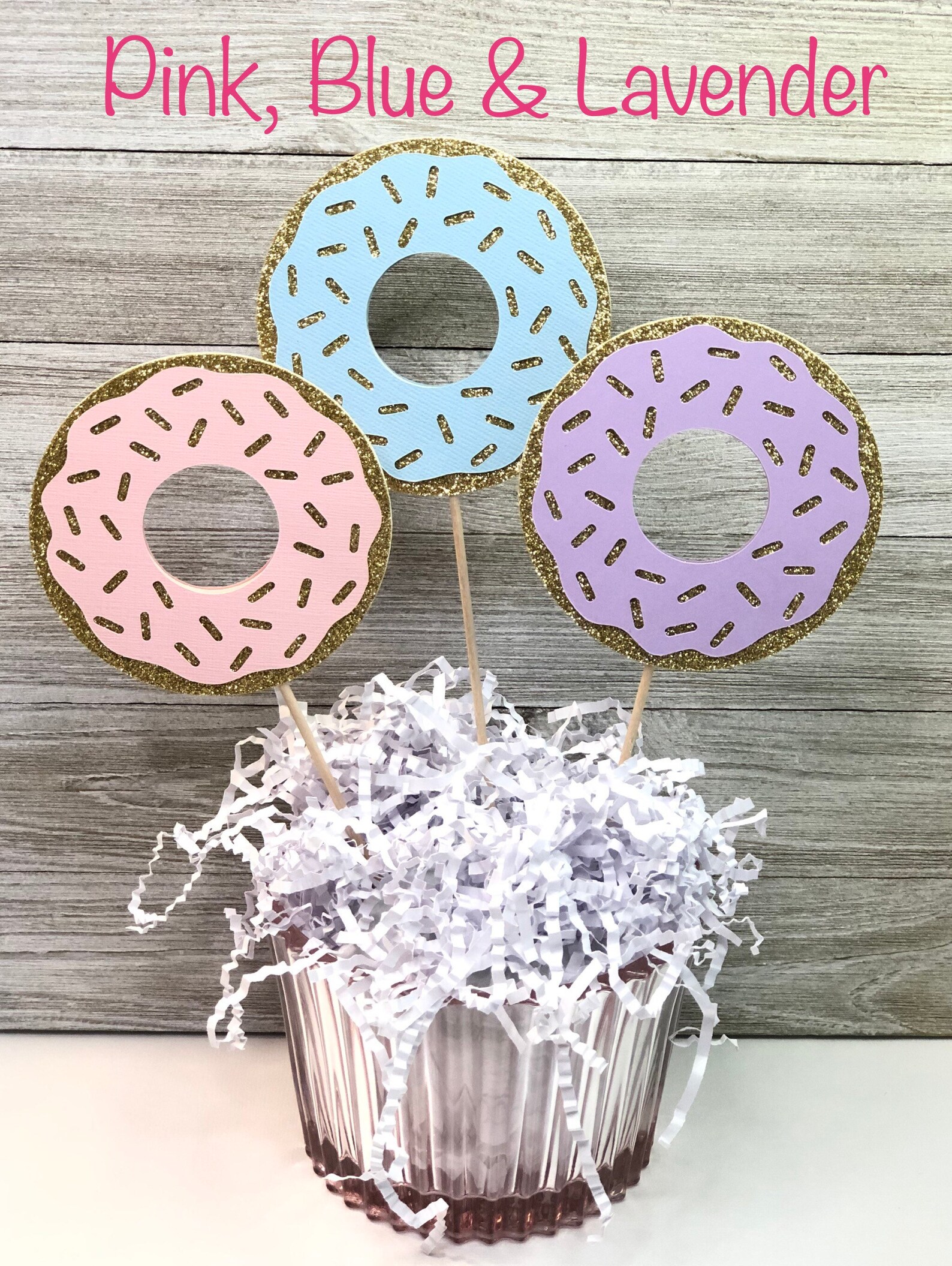 3pc. Donut Party Centerpiece Donut Birthday Donut Party Etsy