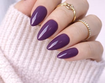 Nail Wraps, Nail Decals, Nail Strips, Nail Stickers- Purple Solid Color