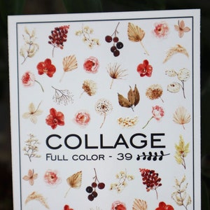 Water Transfer Nail Decals Waterslide Nail Stickers Nail Sliders Party Favor Stocking Stuffer for Niece Sister - Fall Flowers Brown Leaves