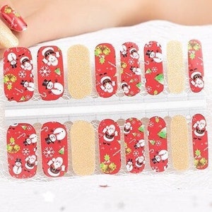 Christmas Nail Wraps Made from Non-Toxic Nail Polish: Holly Jolly Sparkle