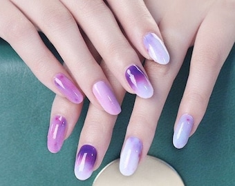 Nail Polish Wraps - Purple Aura Marble