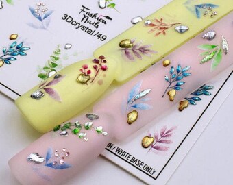 Nail Decals 3D, Nail Stickers, Nail Transfers, Nail Art, Mini Art, Water Transfer, Gift for Sister, Stocking Stuffer - Stones and Branches