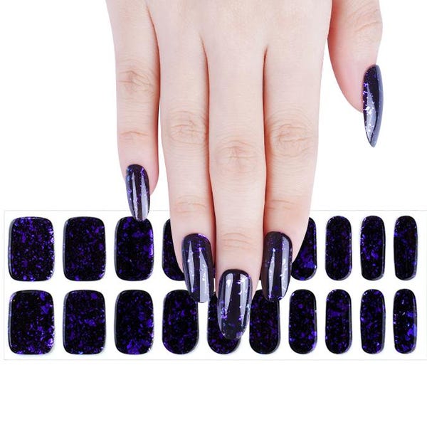 Envolturas de uñas de gel semicuradas - Energía nocturna
