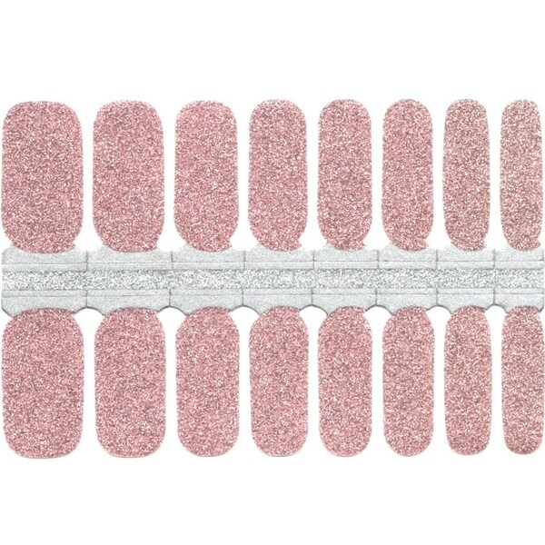 Nail Wraps Nail Decals Nail Stickers Nail Strips Nail Art Press Ons Party Favor Bridal Shower- Light Pink Glitter Solid