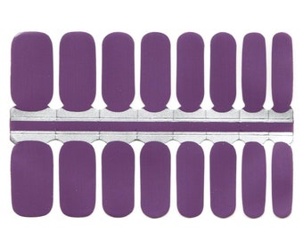 Nail Wraps, Nail Decals, Nail Strips, Nail Stickers- Purple Solid Color