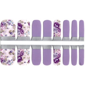 Toe or Kids Fingernail Nail Wraps Made from Nail Polish: Purple Bliss