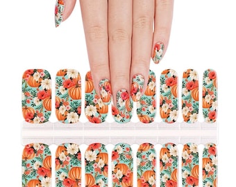 Nail Wraps - Gourd-geous Blooms
