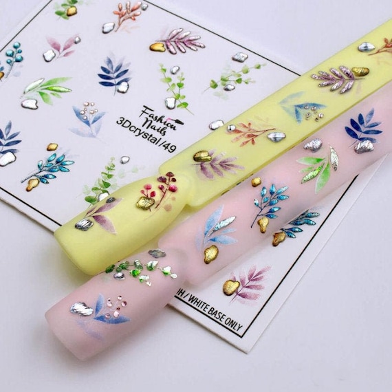 50 Blatt Nagelaufkleber – 3D Wasserabziehbilder Für DIY Nail Art, Nageldesign Zu Hause