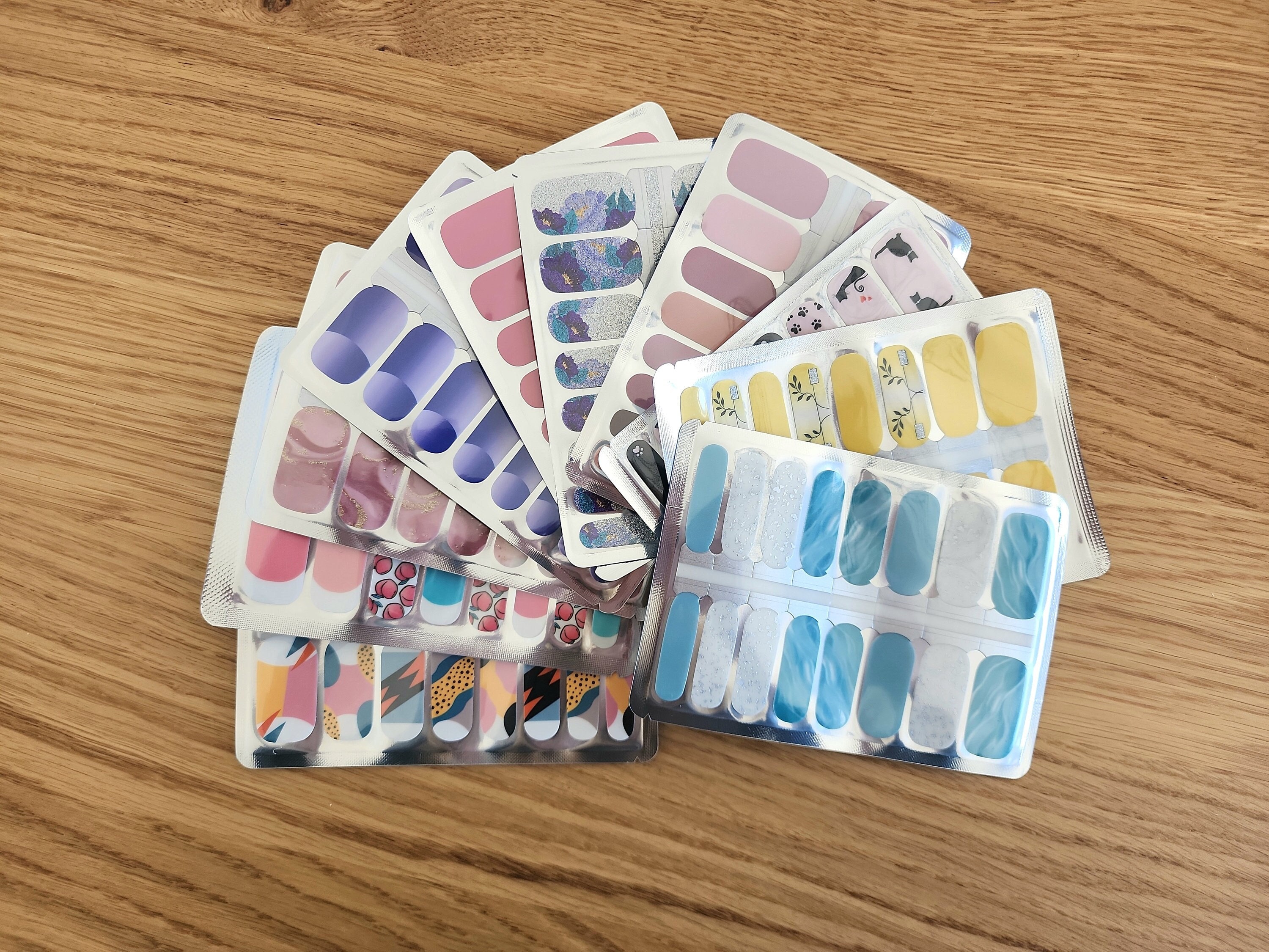 Mystery Bundle Nail Wraps 10 sets Nail Polish Strips Nail Stickers Nail Art Party Baby Shower Bridal Favor Gift for Women Stocking Stuffer